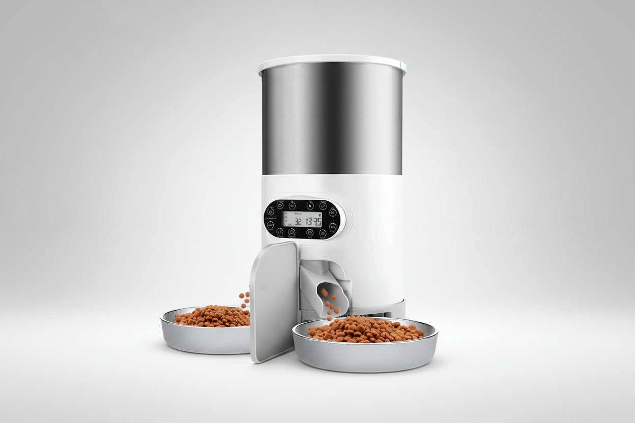 3L 4.5L Double Meal Dog Automatic Feeder Cats Smart Feeding Tuya WIFI Food Dispenser Bowl Auto Recording Timming Pet Feeder
