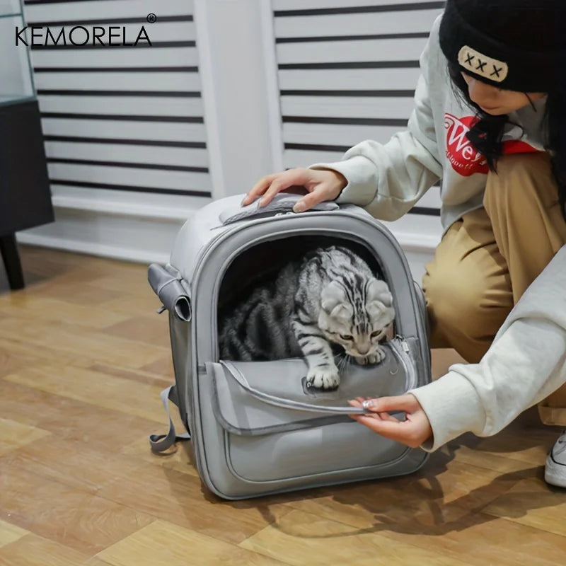 Pet Backpack for Cats and Dogs Large Outdoor Transparent Capsule Breathable Carrying Bag Pet Supplies