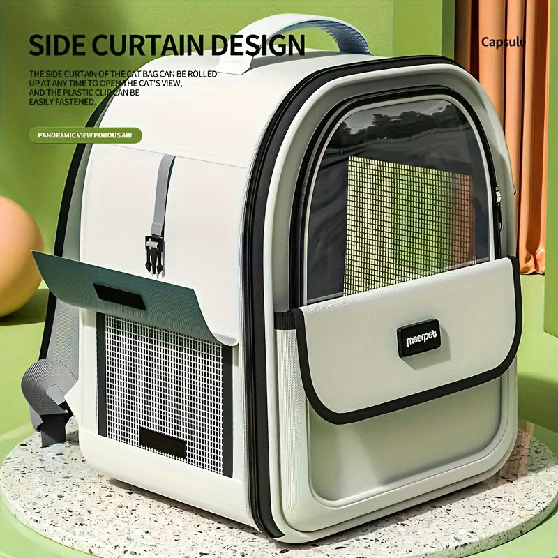 Pet Backpack for Cats and Dogs Large Outdoor Transparent Capsule Breathable Carrying Bag Pet Supplies